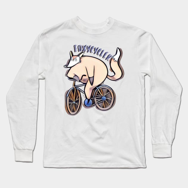 Foxy Cycling Long Sleeve T-Shirt by Lees Tees